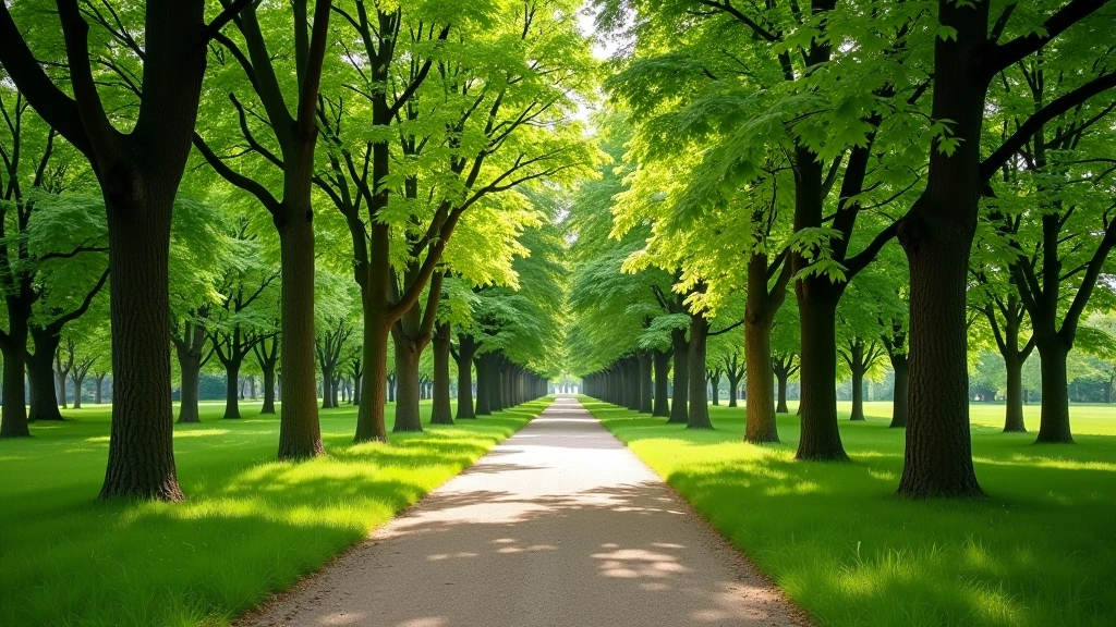 Šiaulių dendrologinis parkas, medžiai ir takeliai